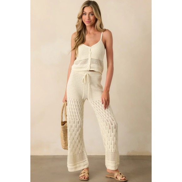 NWT Z Supply Tay Crochet Tank Cropped Ivory Top Beach Vacation Medium - Picture 7 of 9